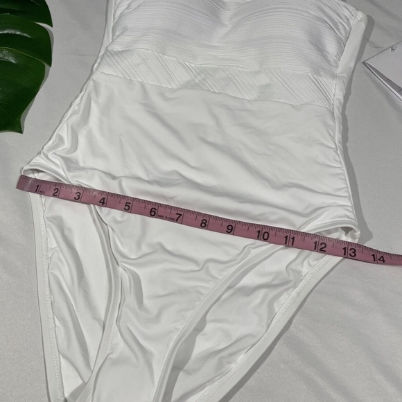 NEW La Blanca [ 0 ] Lets Duet Bandeau One Piece Swimsuit in‎ White - Picture 7 of 12